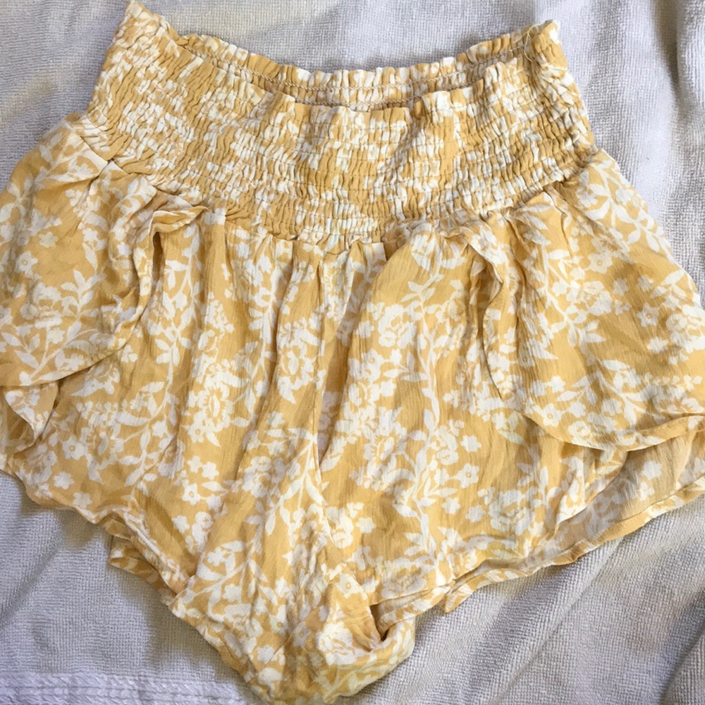 Yellow Flower Shorts